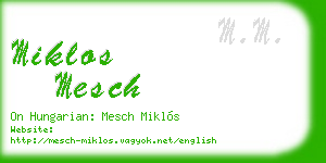 miklos mesch business card